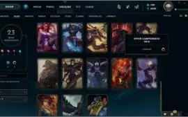 Conta lol  champios 23 skins(brolaf,pulsecait)