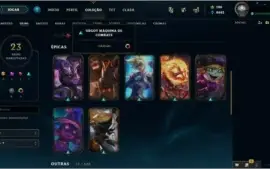 Conta lol  champios 23 skins(brolaf,pulsecait)