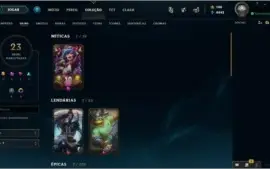 Conta lol  champios 23 skins(brolaf,pulsecait)