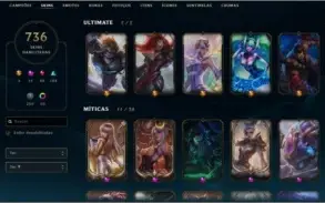 Conta platina 4,736 skins