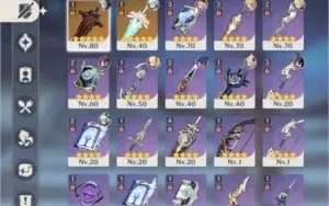 Albedo, Zhongli, qiqi, mona e 2 armas 5*
