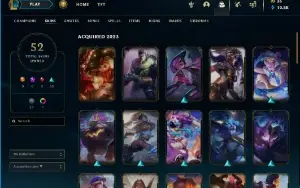 Conta mestre 201pdl 52 Skins League of Legends