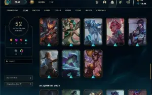Conta mestre 201pdl 52 Skins League of Legends
