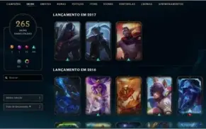 VENDO CONTA DE LOL- 265 SKINS TODOS OS CAMPEÕES GOLD 5 LV 80