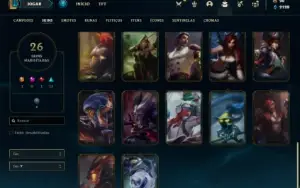 Conta bronze 1 com 60 Champs e 26 Skins ( mais de 100 jogos)