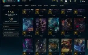 Conta bronze 1 com 60 Champs e 26 Skins ( mais de 100 jogos)