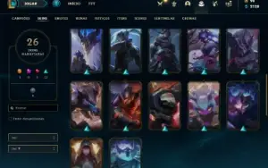Conta bronze 1 com 60 Champs e 26 Skins ( mais de 100 jogos)