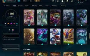 Conta de lol 100 skins contando com 4 skins prestigio