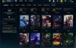 Conta Unranked com 35 Champs e 2 Skins + 1 Fragmento