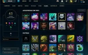 Conta Unranked com 35 Champs e 2 Skins + 1 Fragmento