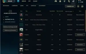 Conta diamante 2 com 29 Champs e 2 Skins + 15 Espolios