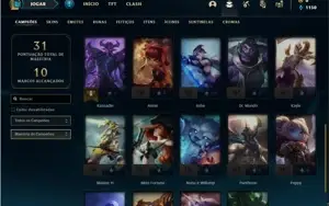 Conta diamante 2 com 29 Champs e 2 Skins + 15 Espolios