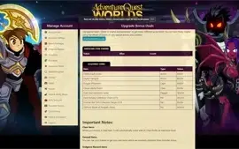 CONTA AQW 2012 - TODOS ITENS DA DOOM E MUITOS RAROS