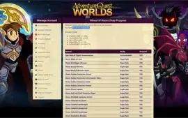 CONTA AQW 2012 - TODOS ITENS DA DOOM E MUITOS RAROS
