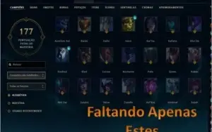 Conta 120 Campeões  85 skins