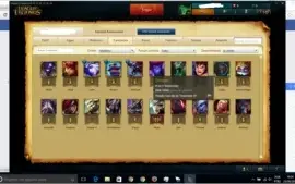 Conta Bronze I com 20 campeões e skin da ashe