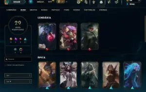 Prata 2 com 50 Champs e 29 Skins