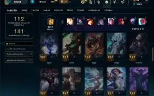 Prata 2 com 50 Champs e 29 Skins