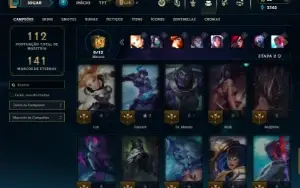 Prata 2 com 50 Champs e 29 Skins
