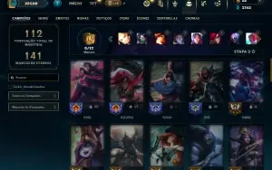 Prata 2 com 50 Champs e 29 Skins