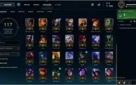 CONTA LVL 100 ( PLATINA 1 ) COM SKINS