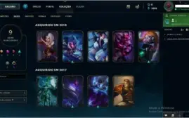 CONTA LVL 100 ( PLATINA 1 ) COM SKINS