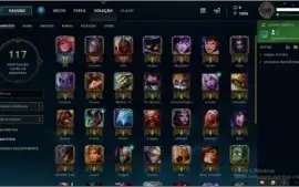 CONTA LVL 100 ( PLATINA 1 ) COM SKINS