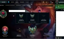 CONTA LVL 100 ( PLATINA 1 ) COM SKINS