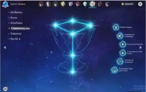 Conta Genshin Impact AR 53 Xiao + Hu-Tao +Mona+Kequing( C1 )
