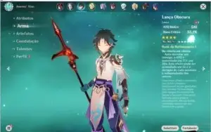 Conta Genshin Impact AR 53 Xiao + Hu-Tao +Mona+Kequing( C1 )