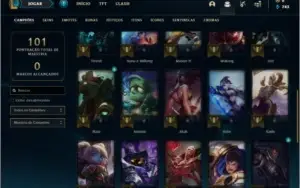 Conta unranked com 33 champs e 5 skins ( 1 ultimate )