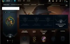 Conta unranked com 33 champs e 5 skins ( 1 ultimate )