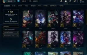 Conta unranked com 33 champs e 5 skins ( 1 ultimate )