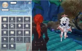 Conta Genshim Impact Rank 45 Mundo Lv6 Com 4 personagens 5*