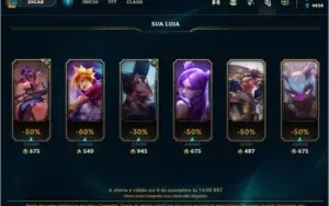 Conta main adc 15 skins gold 4 na solo duo