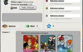 Conta habbo com personagens de 2006, 2008 e 2011