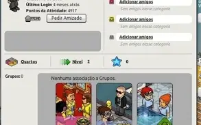 Conta habbo com personagens de 2006, 2008 e 2011