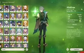 Conta Genshin Impact AR 56 Com varios personagens e armas 5*