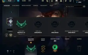 Conta League of Legends Esmeralda MMR ALTO