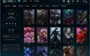 Conta platina 4 com 128 champs e 115 skins (Atrox Prestigio)