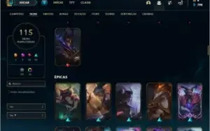 Conta platina 4 com 128 champs e 115 skins (Atrox Prestigio)