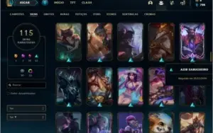 Conta platina 4 com 128 champs e 115 skins (Atrox Prestigio)