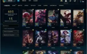 Conta platina 4 com 128 champs e 115 skins (Atrox Prestigio)