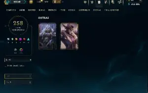 Platina 2 com TODOS os Champs e 258 Skins ( MONO ADC )