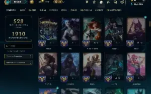 Platina 2 com TODOS os Champs e 258 Skins ( MONO ADC )
