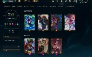 Platina 2 com TODOS os Champs e 258 Skins ( MONO ADC )
