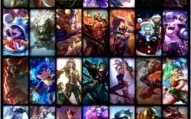 Conta de LoL com 71 campeões e 37 skins.