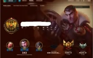 Conta com 45 Skins  / Gold / 100 Campeões