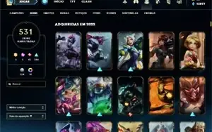 CONTA DO LOL COM MAIS DE 500 SKINS E TODOS CAMPEÕES