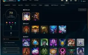 2 Contas Platina IV (lvl 42 e 247), 2k de rp